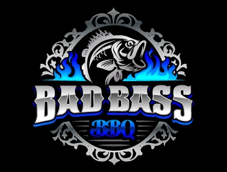 Bad Bass BBQ logo design by jaize
