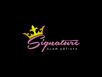 Signature Glam Artists logo design by oke2angconcept