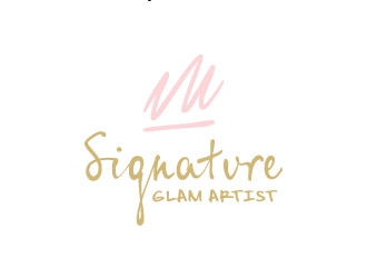 Signature Glam Artists logo design by Kewin