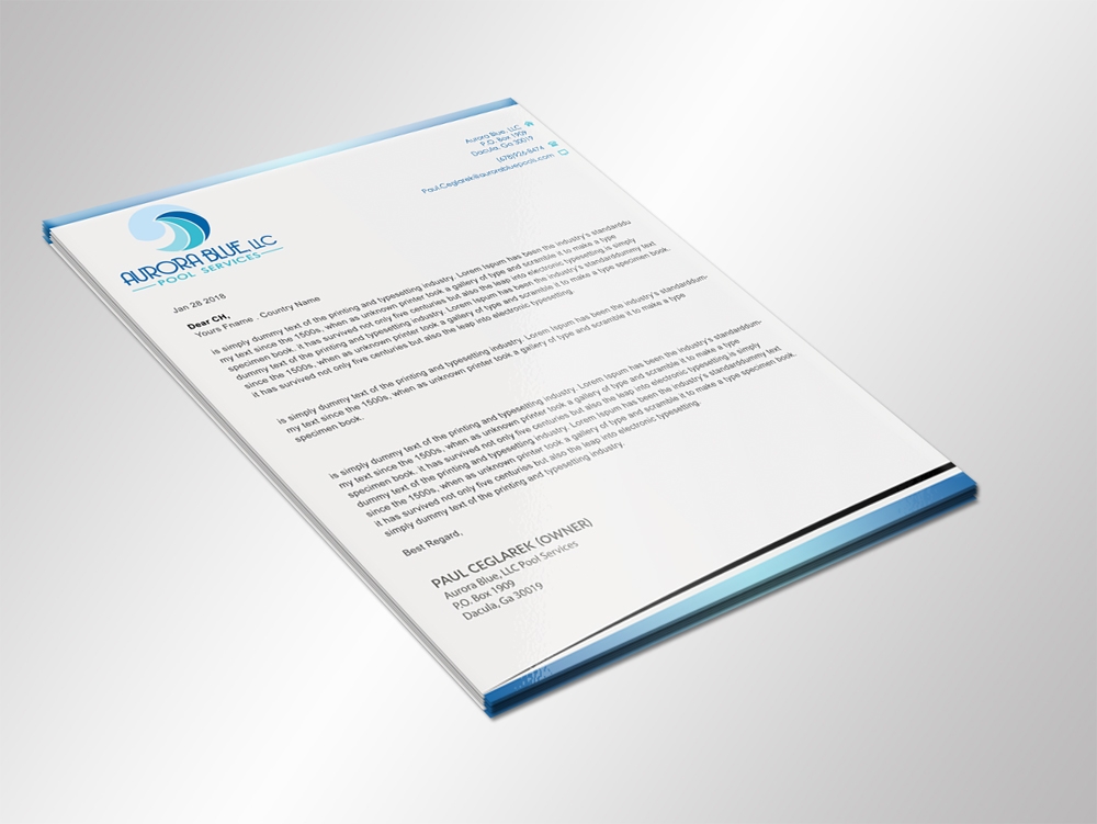 Aurora Blue, LLC logo design by aamir