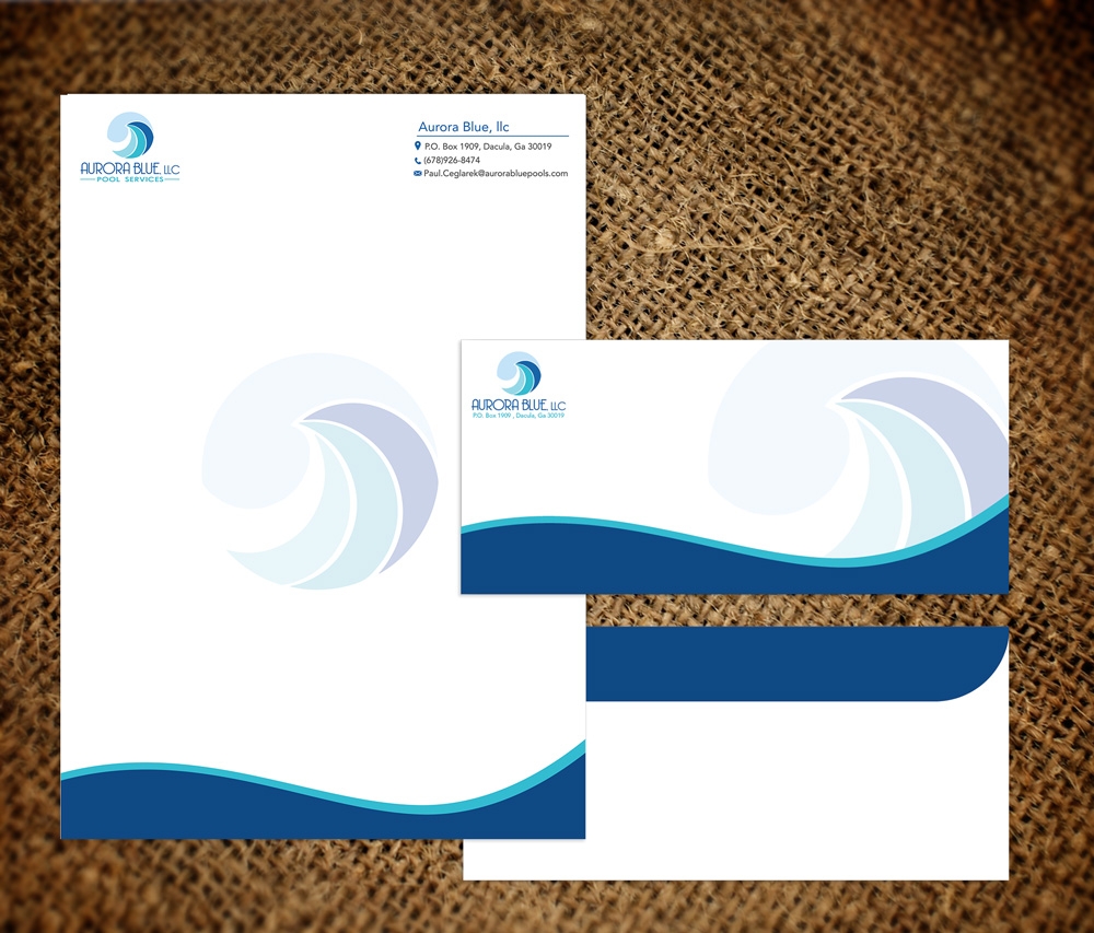 Aurora Blue, LLC logo design by grea8design