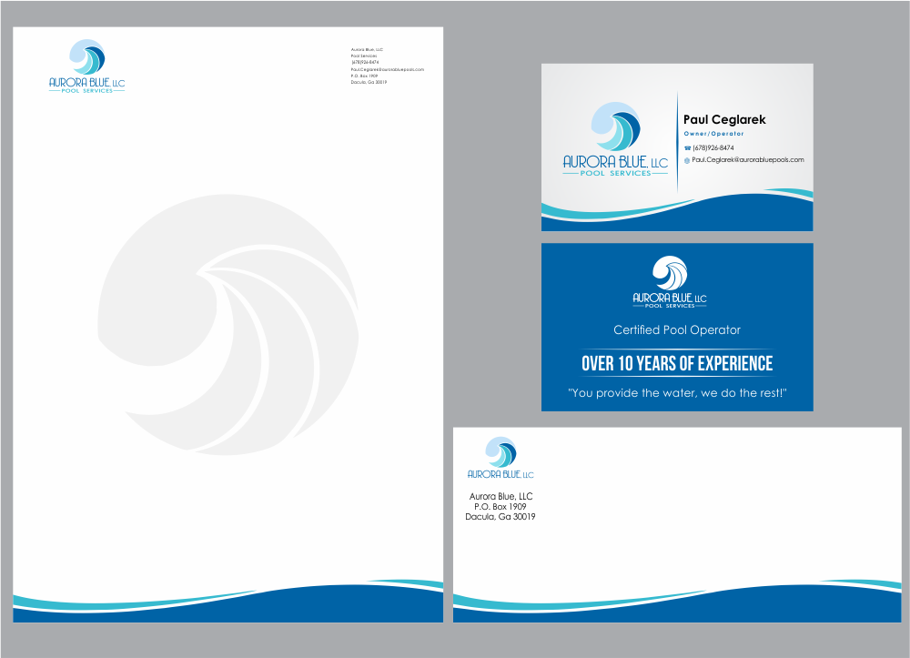 Aurora Blue, LLC logo design by Girly