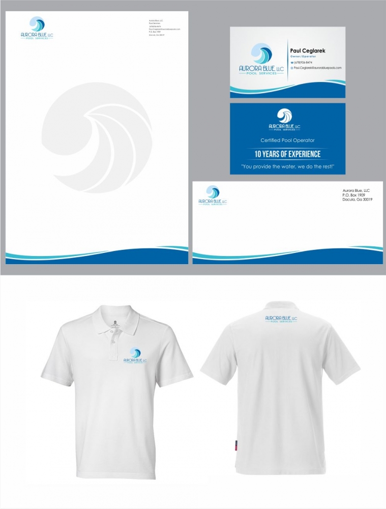 Aurora Blue, LLC logo design by Girly