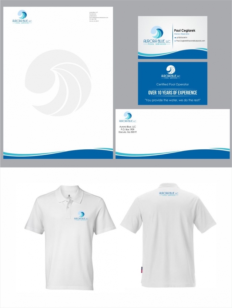 Aurora Blue, LLC logo design by Girly