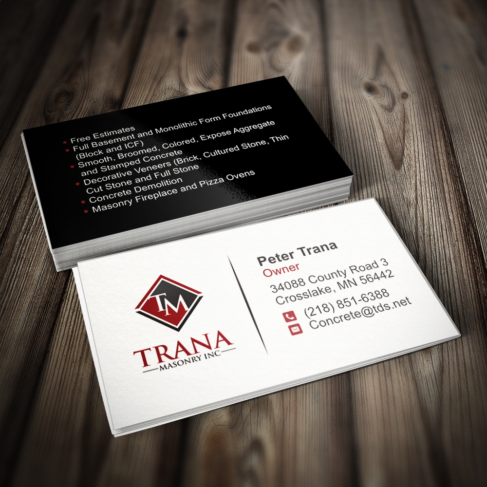 Trana Masonry Inc. logo design by Kindo