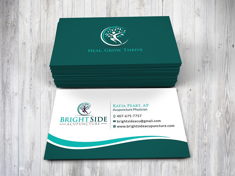 Bright Side Acupuncture logo design by SmartDesigner