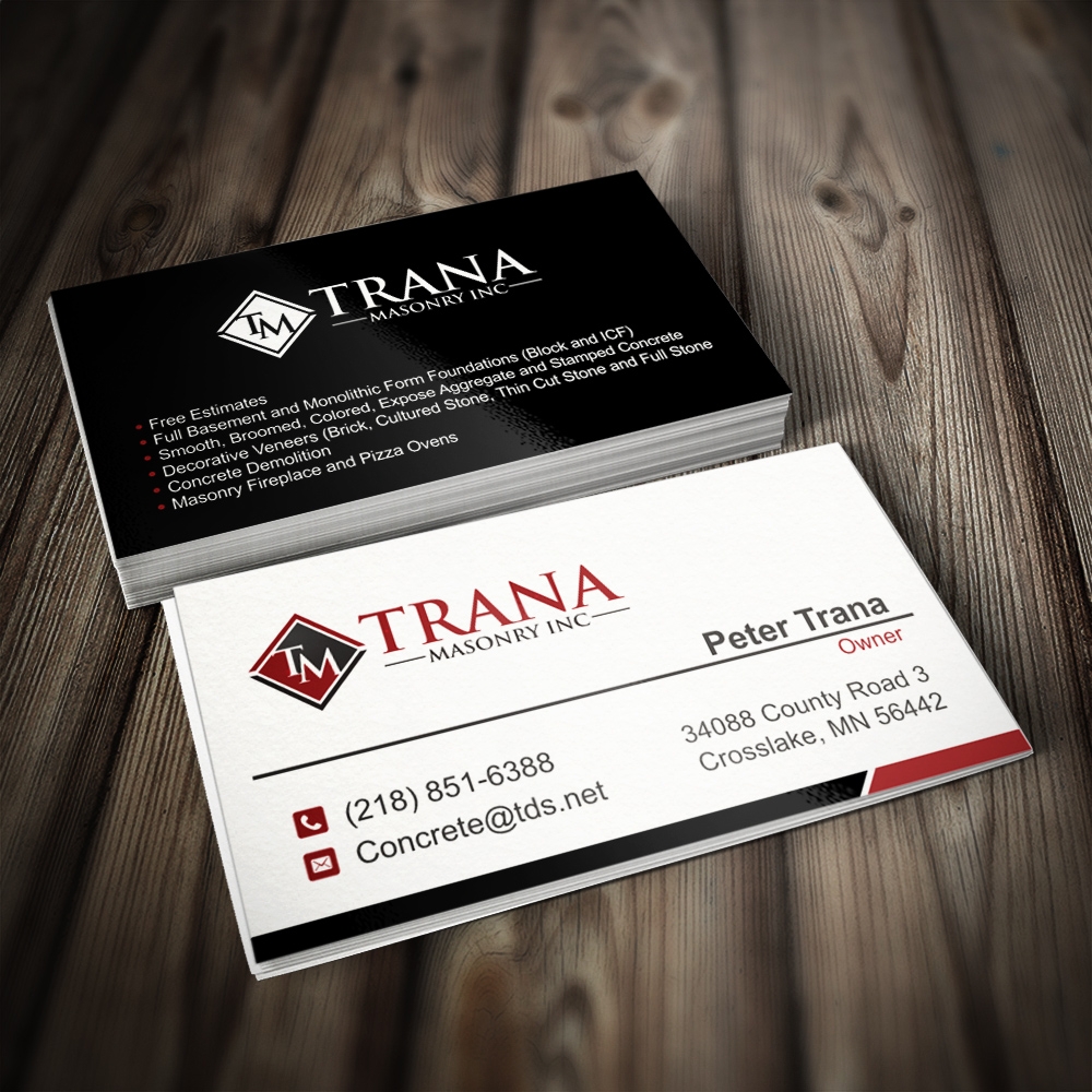 Trana Masonry Inc. logo design by Kindo