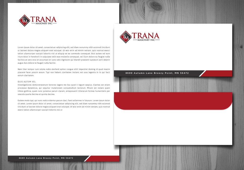 Trana Masonry Inc. logo design by scriotx