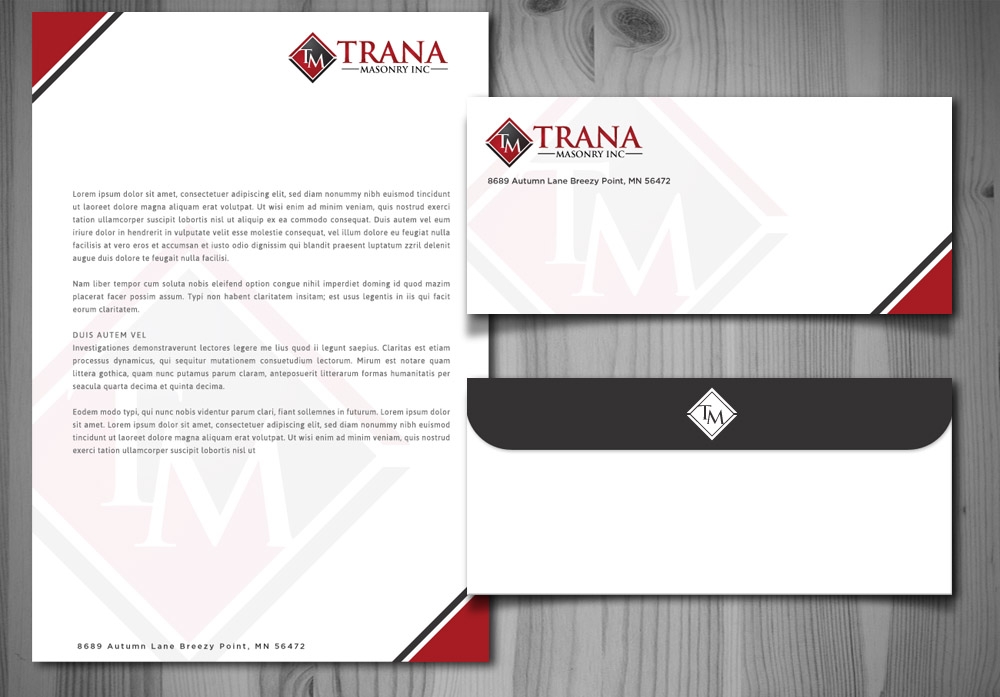 Trana Masonry Inc. logo design by scriotx