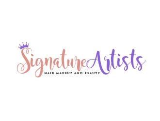Signature Glam Artists logo design by shravya