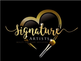 Signature Glam Artists logo design by REDCROW