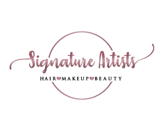 Signature Glam Artists logo design by fantastic4