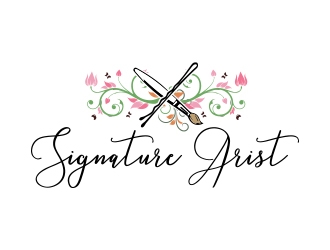 Signature Glam Artists logo design by MarkindDesign