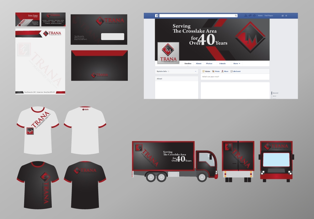 Trana Masonry Inc. logo design by Anzki