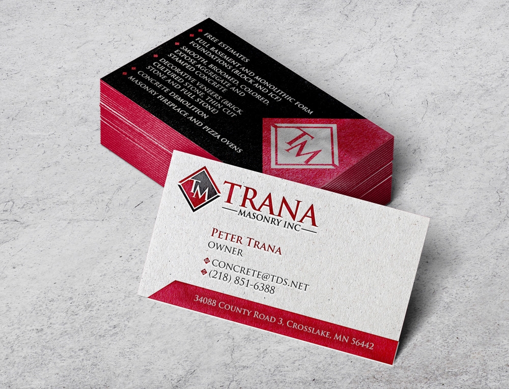 Trana Masonry Inc. logo design by SOLARFLARE