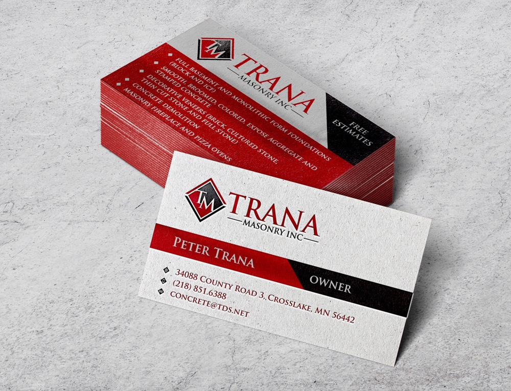 Trana Masonry Inc. logo design by SOLARFLARE