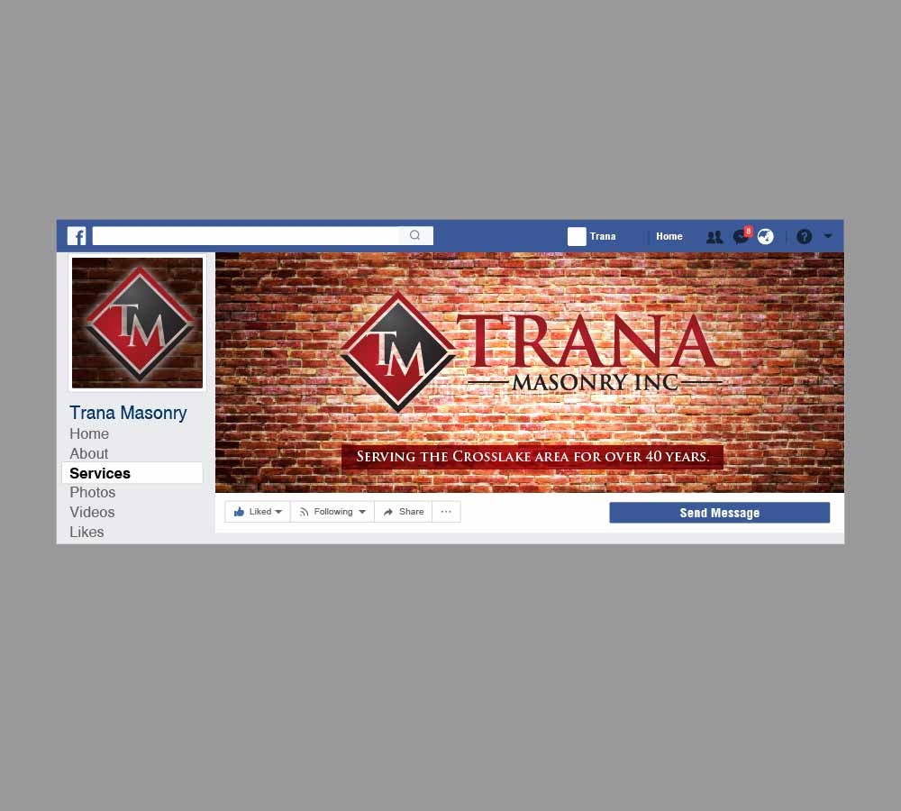Trana Masonry Inc. logo design by SOLARFLARE