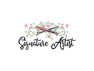 Signature Glam Artists logo design by MarkindDesign