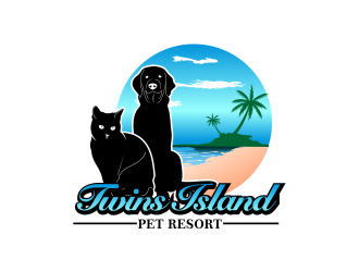 Twins Island Pet Resort logo design by beejo