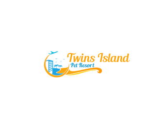 Twins Island Pet Resort logo design by giphone