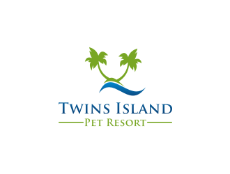 Twins Island Pet Resort logo design by mbamboex