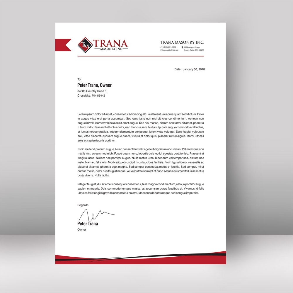 Trana Masonry Inc. logo design by Panara