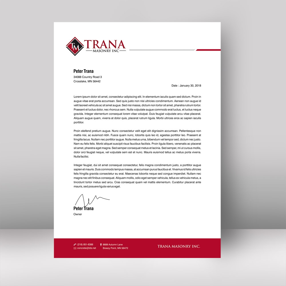 Trana Masonry Inc. logo design by Panara