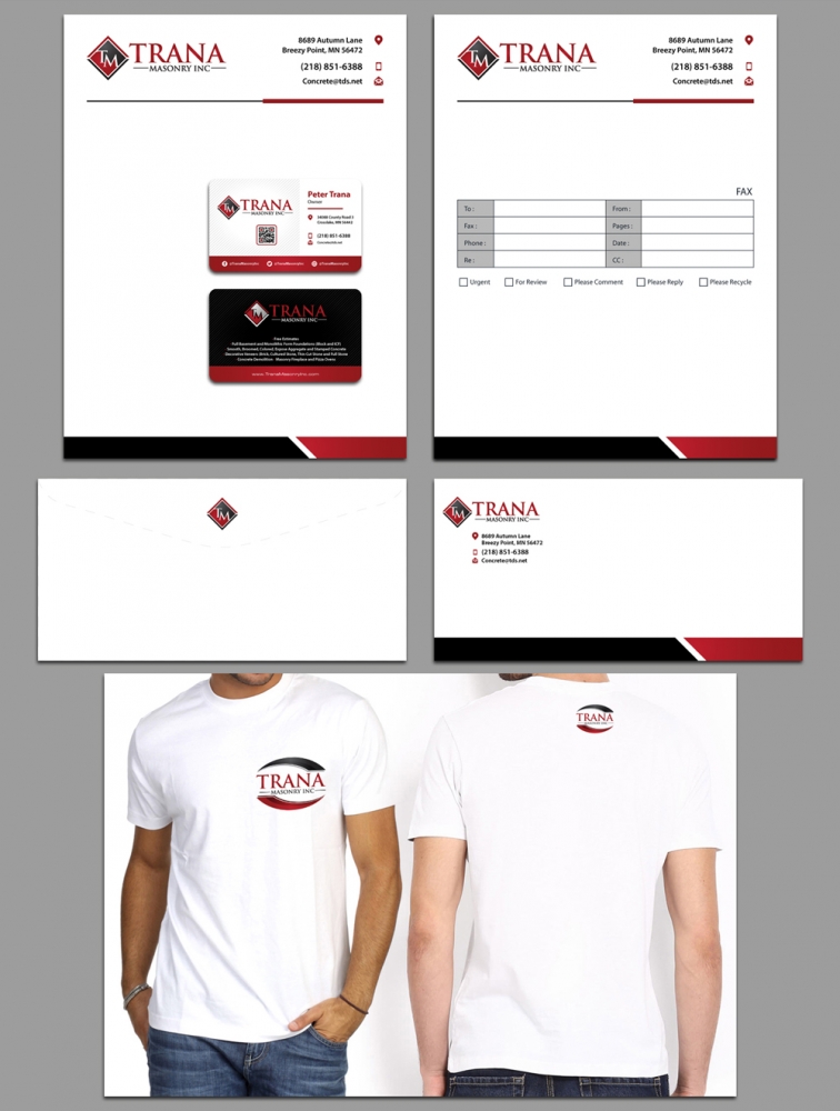 Trana Masonry Inc. logo design by abss