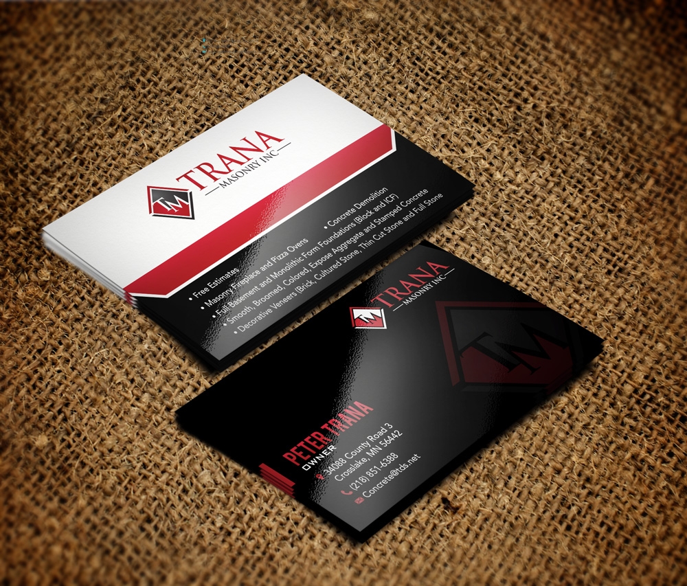 Trana Masonry Inc. logo design by grea8design