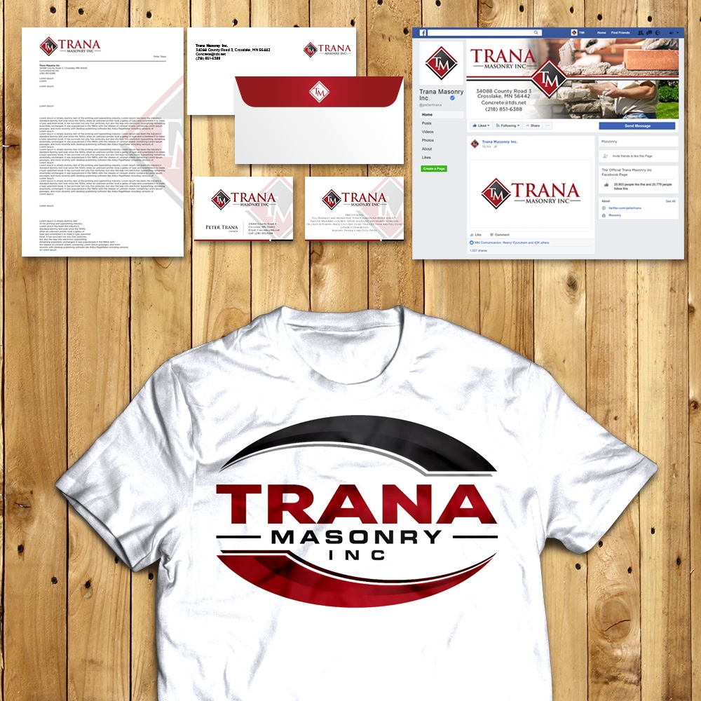 Trana Masonry Inc. logo design by torresace