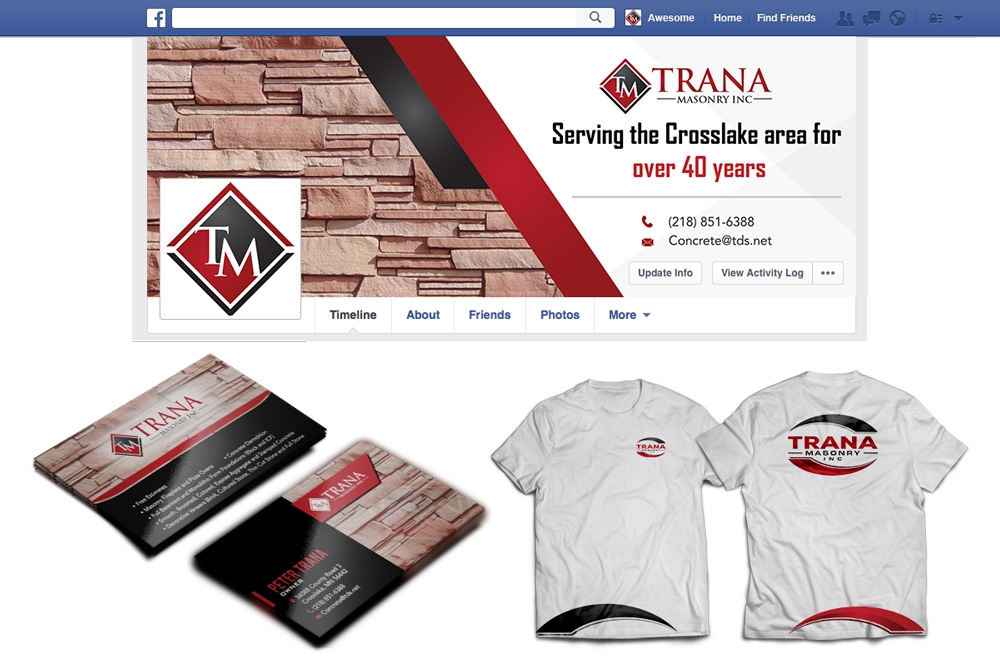 Trana Masonry Inc. logo design by grea8design