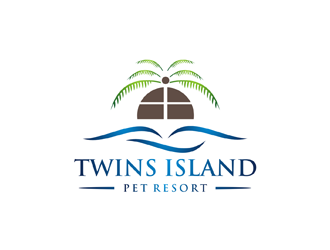 Twins Island Pet Resort logo design by EkoBooM