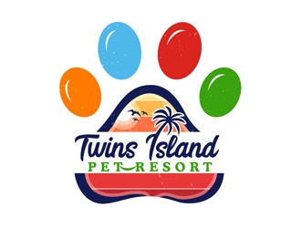 Twins Island Pet Resort logo design by DreamLogoDesign