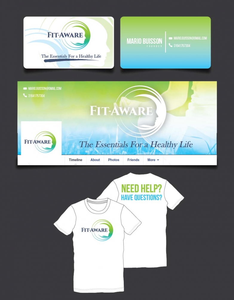 Fit-Aware - Vitality and wellbeing logo design by justine