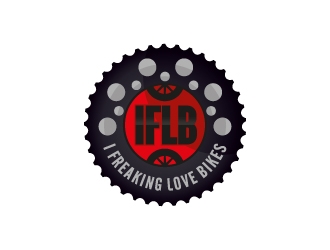 I Freaking Love Bikes  IFLB for short logo design by Boomstudioz