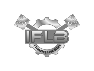 I Freaking Love Bikes  IFLB for short logo design by Boomstudioz