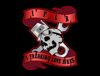 I Freaking Love Bikes  IFLB for short logo design by Kruger