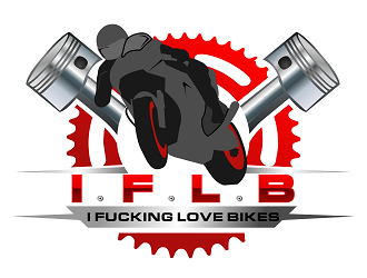 I Freaking Love Bikes  IFLB for short logo design by Republik