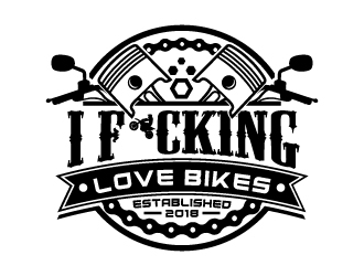 I Freaking Love Bikes  IFLB for short logo design by Godvibes