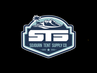 Sojourn Tent Supply Co. logo design by bosbejo