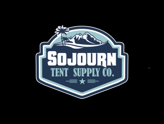 Sojourn Tent Supply Co. logo design by bosbejo