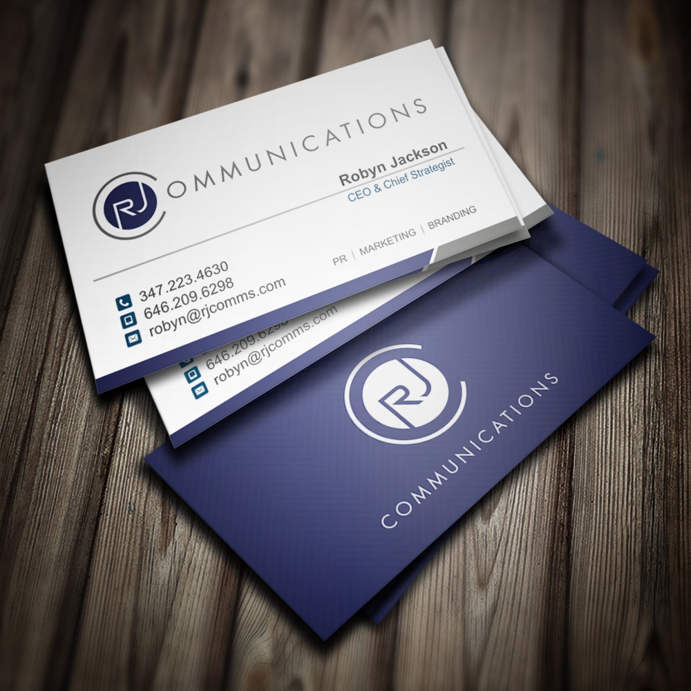 RJ Communications logo design by Kindo
