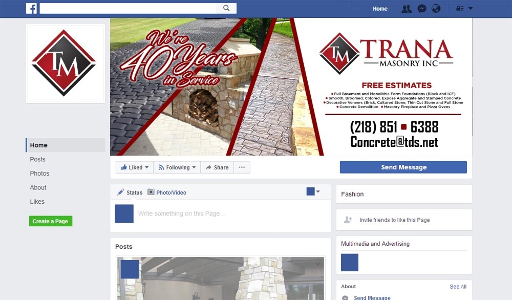 Trana Masonry Inc. logo design by scriotx