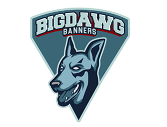 Big Dawg banners logo design by cobaltbluehue