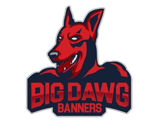 Big Dawg banners logo design by cobaltbluehue