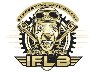 I Freaking Love Bikes  IFLB for short logo design by scriotx