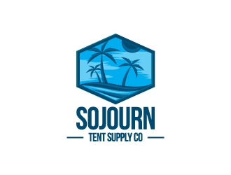 Sojourn Tent Supply Co. logo design by Boomstudioz
