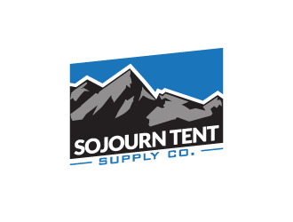 Sojourn Tent Supply Co. logo design by pencilhand