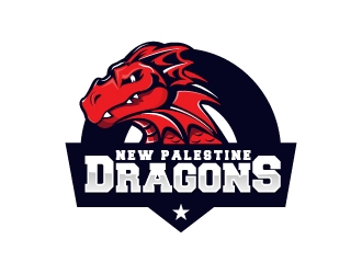 New Palestine Dragons logo design by dgenzdesigns
