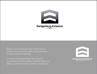 Eenigenburg Exteriors Inc logo design by sidiq384